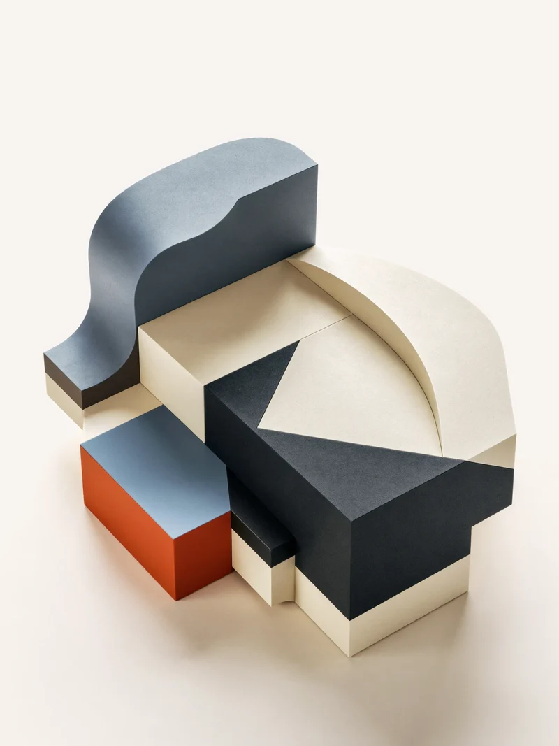 Illustration conceptuelle d'un jeu de table en aplats colorés sans texte